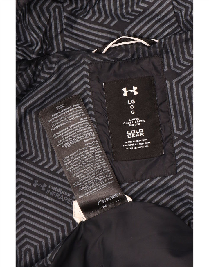 Under Armour Chaqueta acolchada con capucha Cold Gear para mujer UK 46 Large Nylon negro