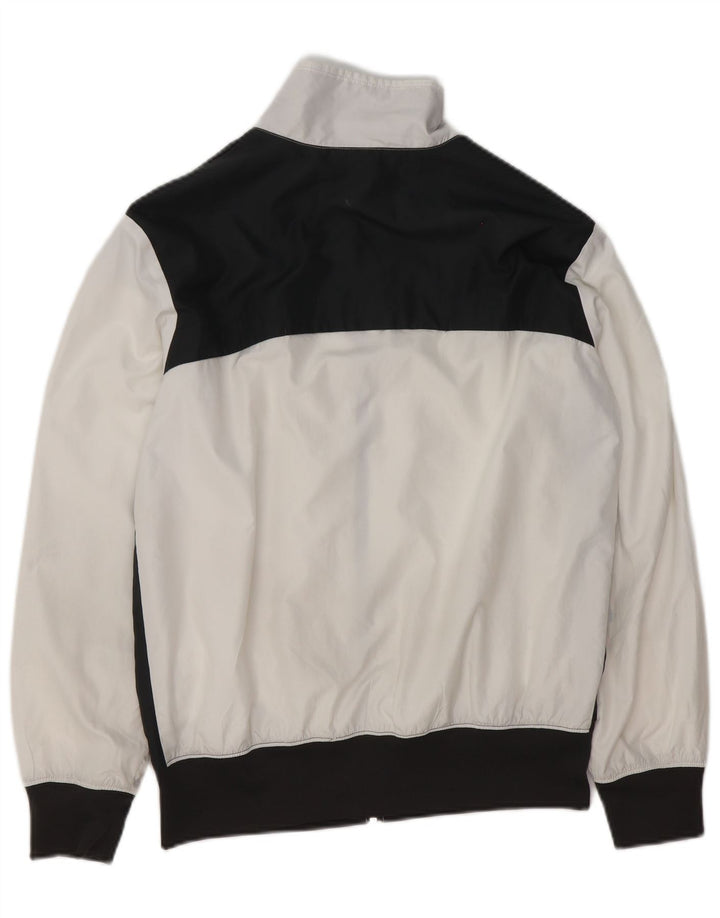 Chaqueta superior de chándal Nike para hombre, poliéster con bloques de color blanco pequeño