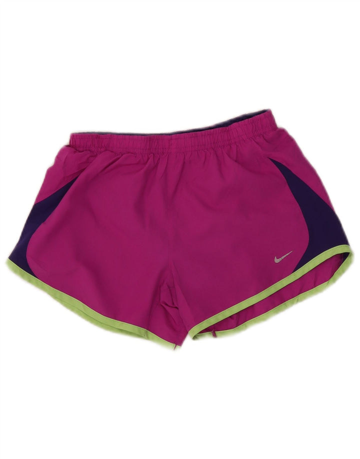 Nike - Pantalones cortos deportivos para mujer (talla 40), color rosa medio, poliéster