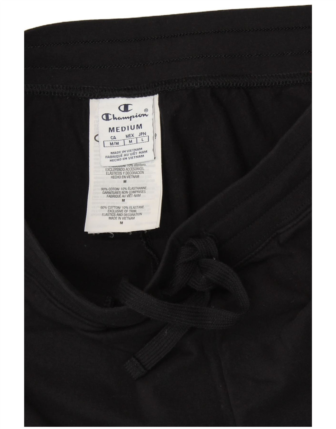 Champion Shorts deportivos gráficos para mujer UK 12 Medium Black Cotton