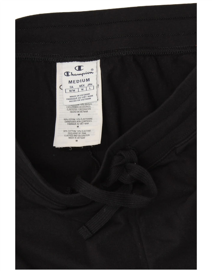 Champion Shorts deportivos gráficos para mujer UK 12 Medium Black Cotton