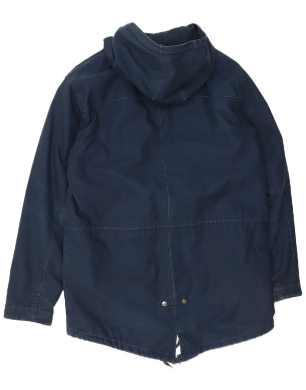 Carhartt Parka con capucha para hombre UK 42 XL Poliéster azul marino