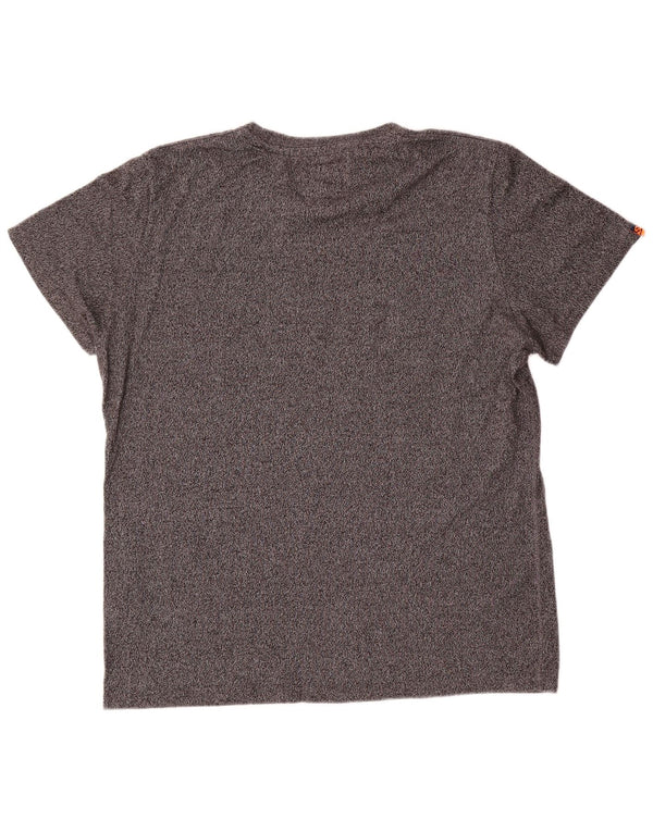 Superdry Camiseta gráfica para hombre Top 2XL Algodón moteado gris