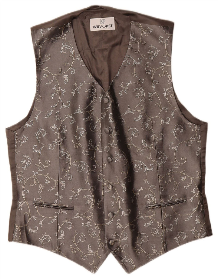 Chaleco Wilvorst para hombre pequeño gris floral