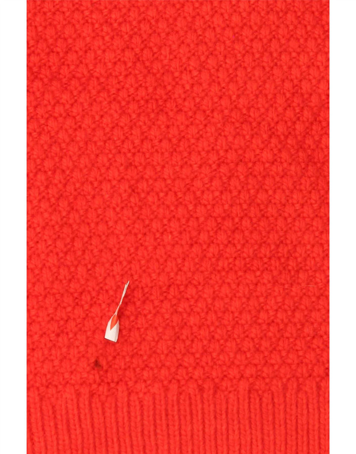 Marks & Spencer Jersey extragrande con cuello vuelto para mujer, talla 40, color rojo