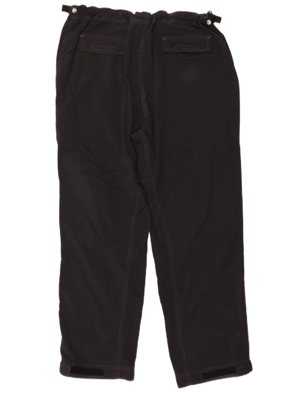 Pantalón cortavientos COLUMBIA para hombre, talla grande, nailon negro