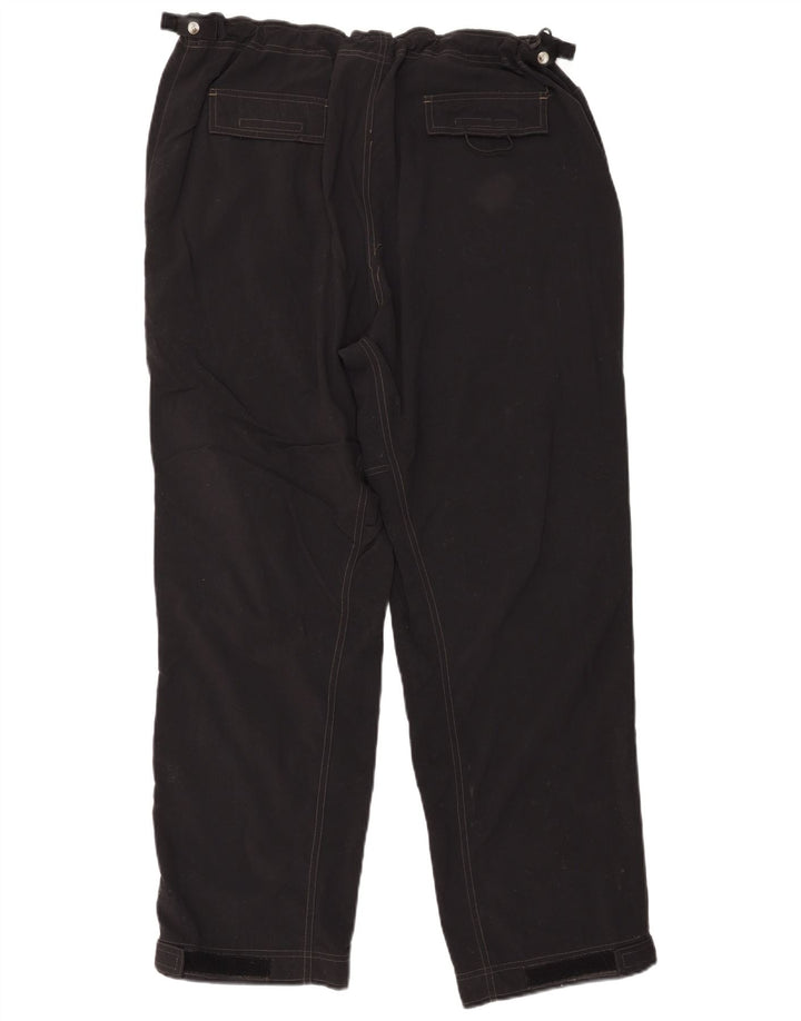 Pantalón cortavientos COLUMBIA para hombre, talla grande, nailon negro