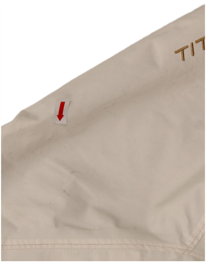 COLUMBIA Chaqueta cortavientos de titanio para mujer UK 40 Grande Blanco Colorblock