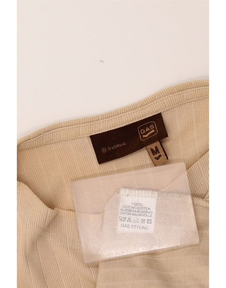 Camiseta Gas Hombre Manga Larga Algodón Beige Medio