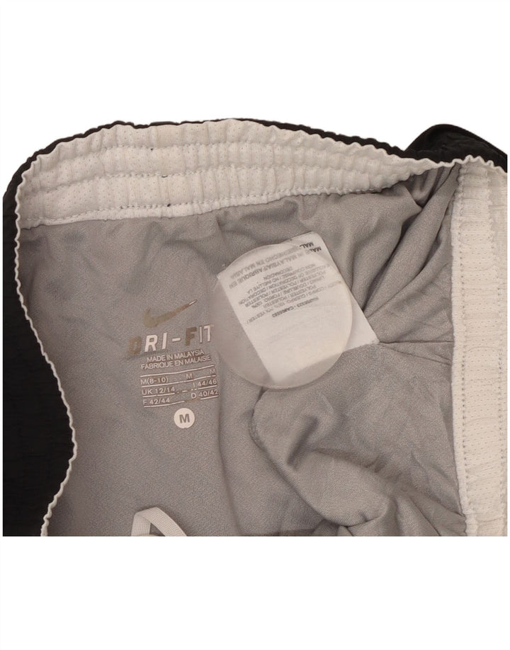 NIKE Pantalones cortos deportivos Dri Fit para mujer UK 12/14 Mediano Negro Poliéster