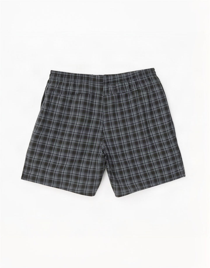 Adidas Hombre Bañador Corto Grande Gris Cuadros Poliéster