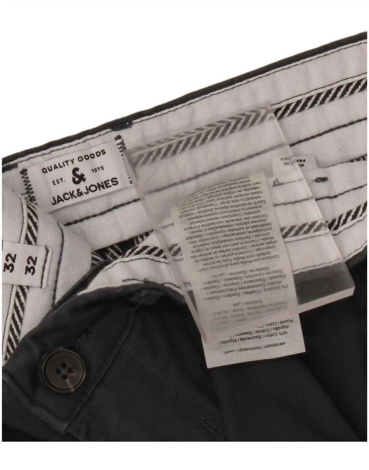 JACK & JONES Pantalón chino slim para hombre W32 L32 Algodón gris