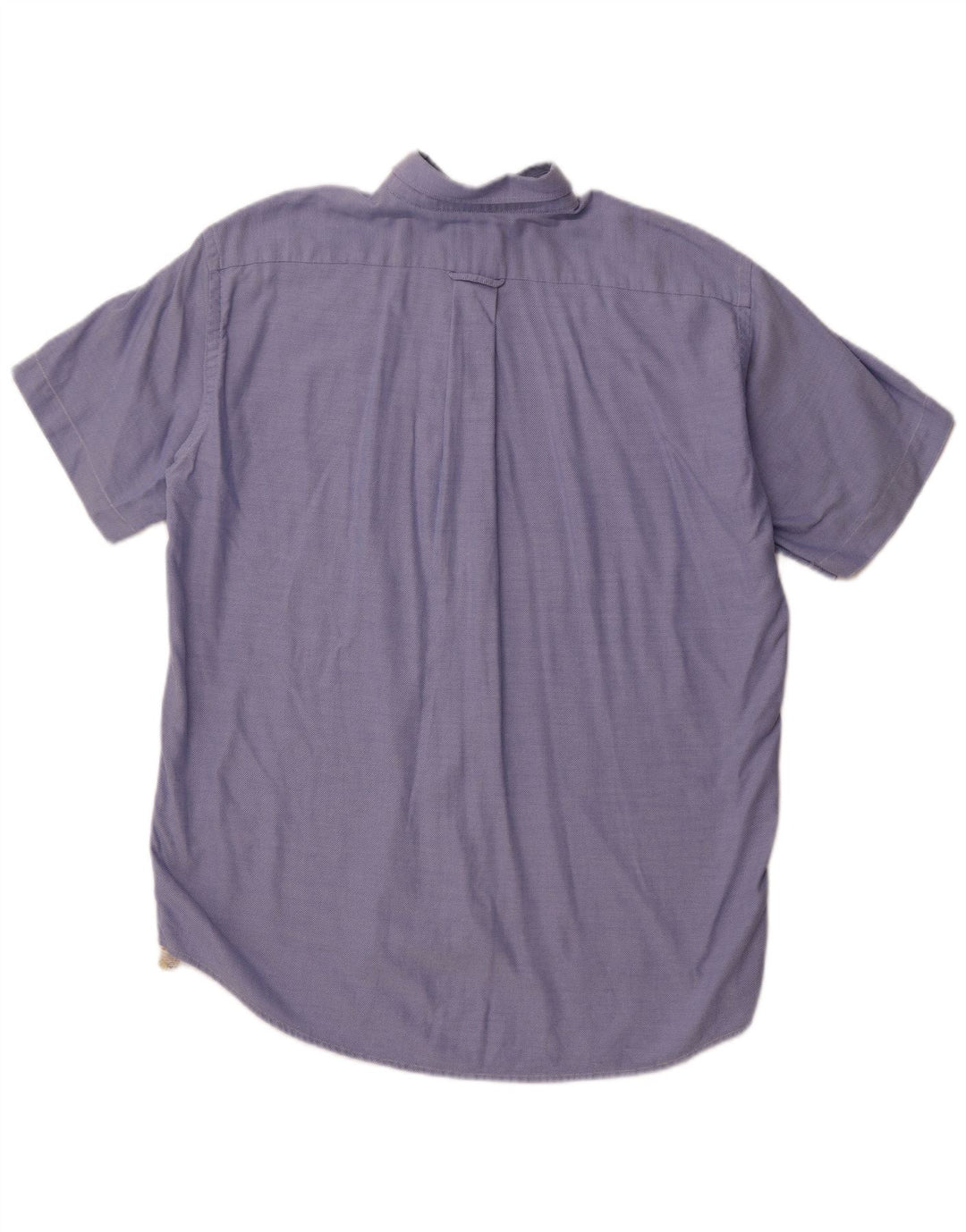 LACOSTE Camisa de manga corta para hombre Talla 41 Algodón azul grande