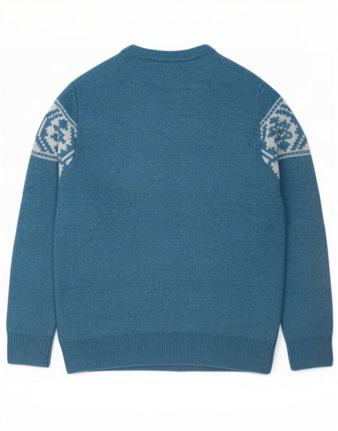 Marks & Spencer Jersey con Cuello Barco para Hombre Acrílico Azul Medio Fair Isle