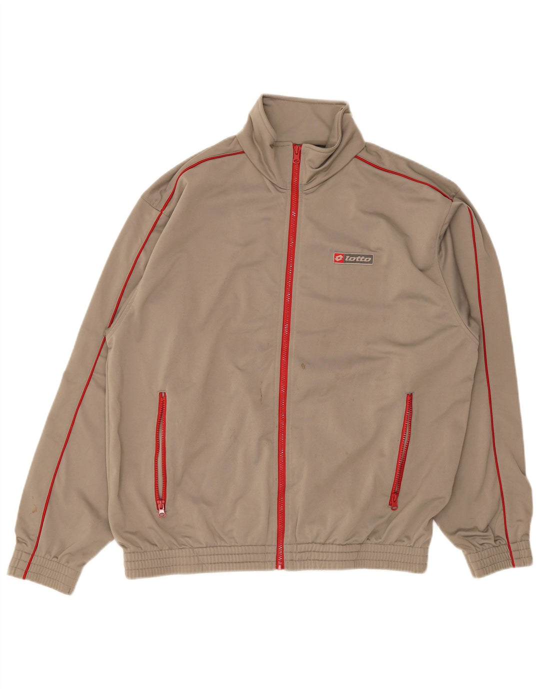 Lotto - Chaqueta de chándal para hombre, poliéster gris grande