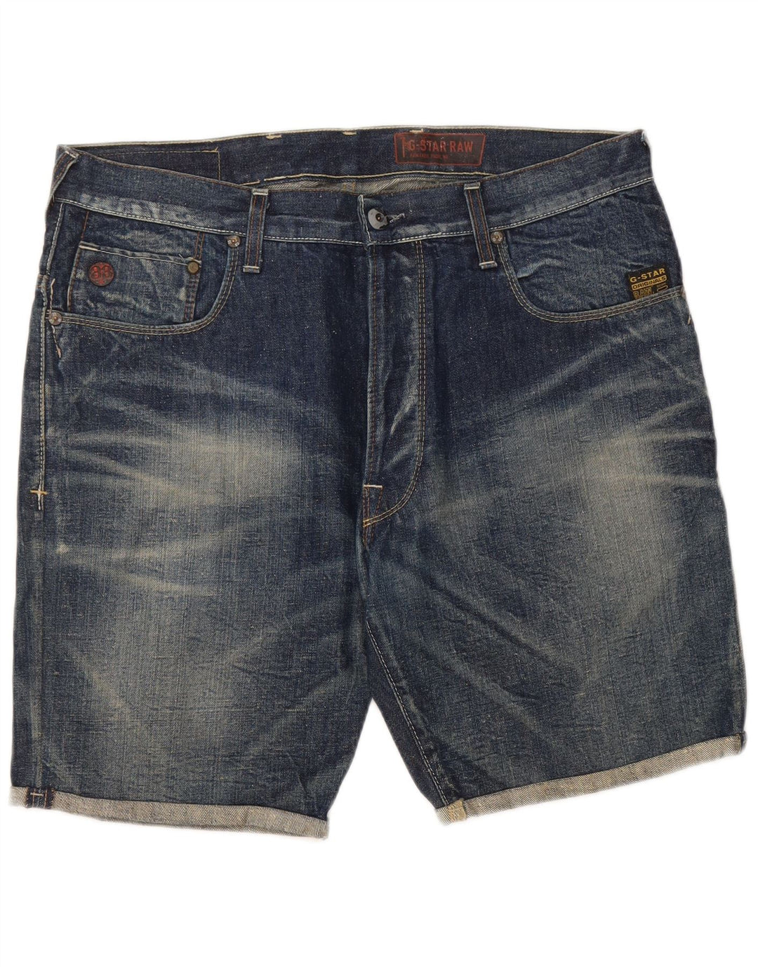 G-Star Pantalones cortos vaqueros para hombre W34 Algodón azul grande