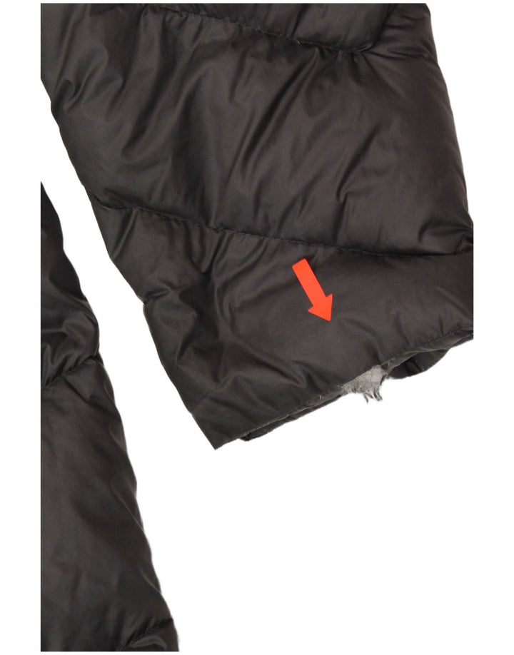 MICHAEL KORS Abrigo acolchado con capucha para mujer UK 40 XL Nylon gris