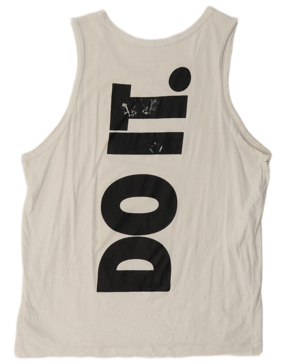 Nike Camiseta sin mangas gráfica para hombre XL Algodón blanco