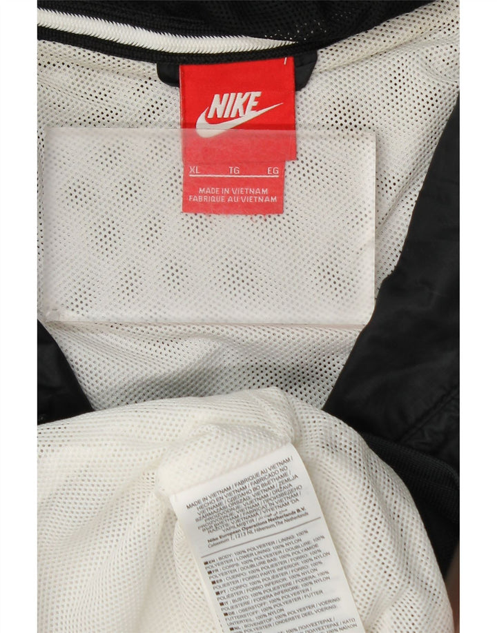 NIKE Hombre Chándal con capucha Top Jacket XL Blanco Colorblock Poliéster