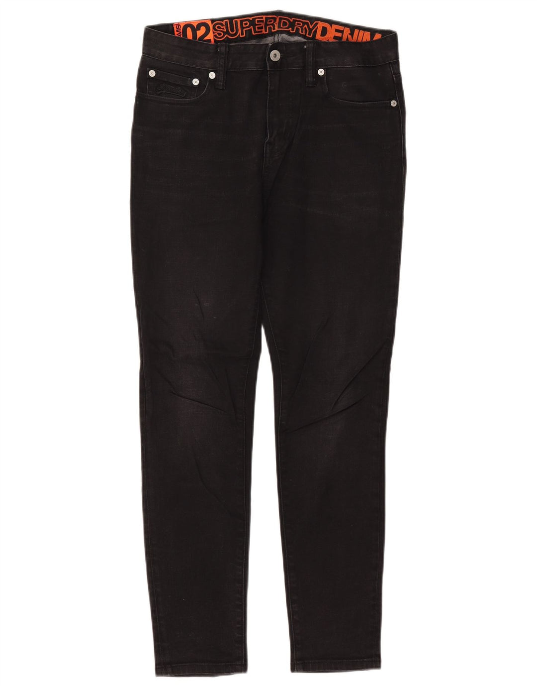 Superdry Vaqueros pitillo para hombre W30 L30 Algodón negro