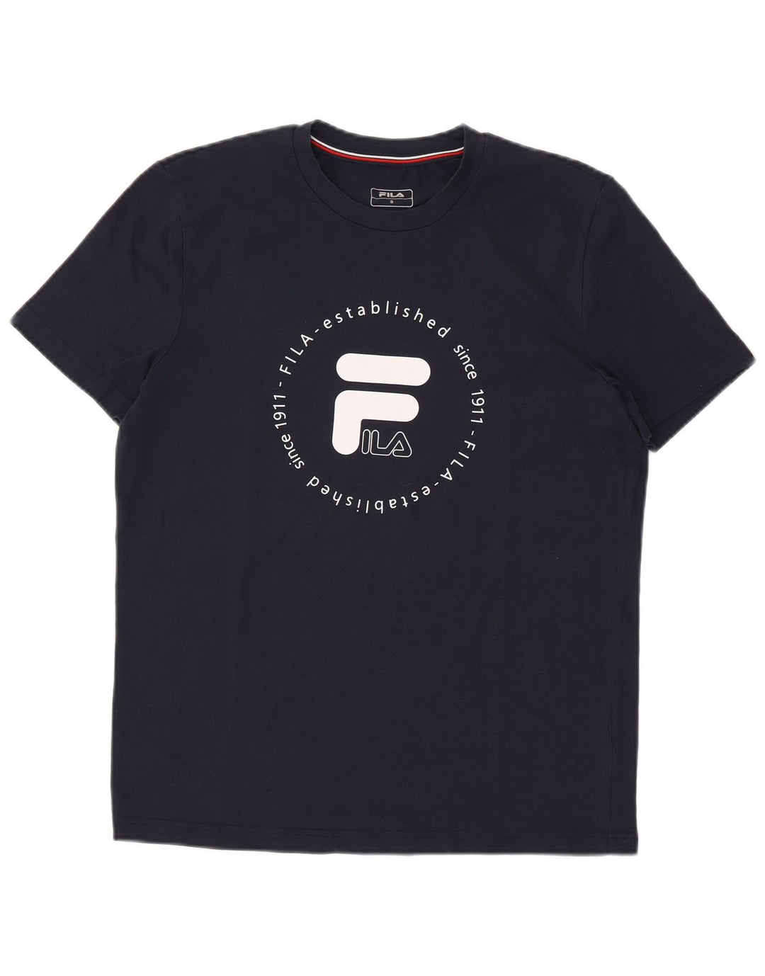FILA - Camiseta gráfica para hombre, talla pequeña, azul marino