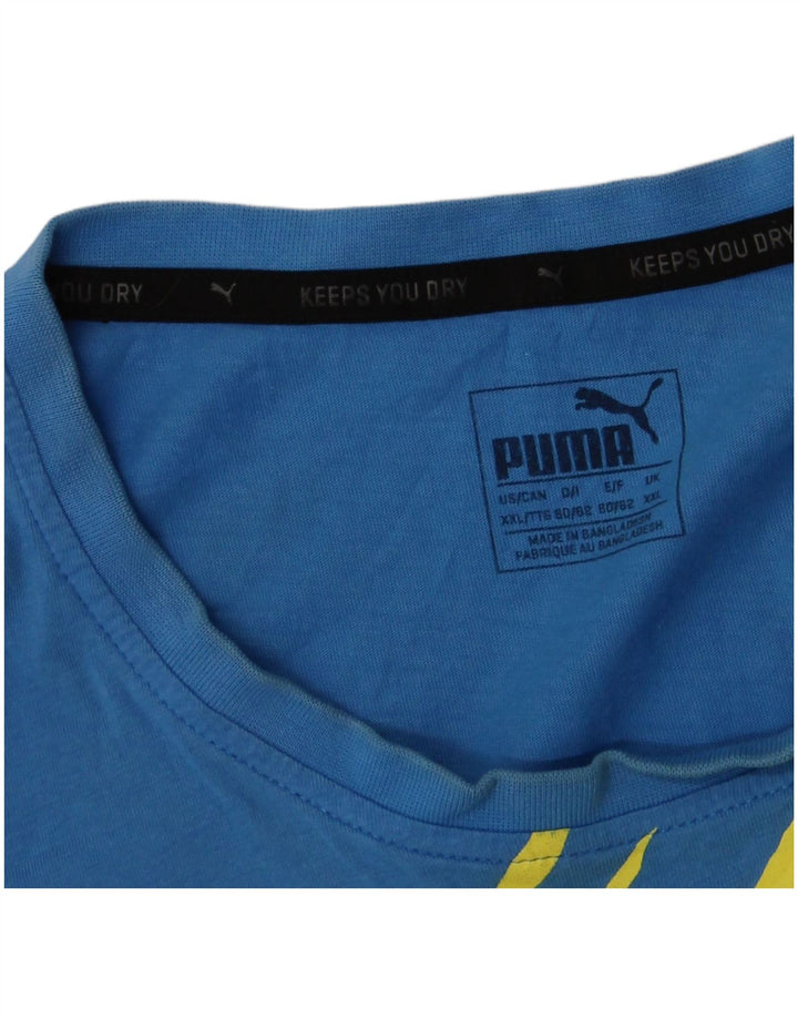Puma Camiseta gráfica para hombre Top 2XL Azul
