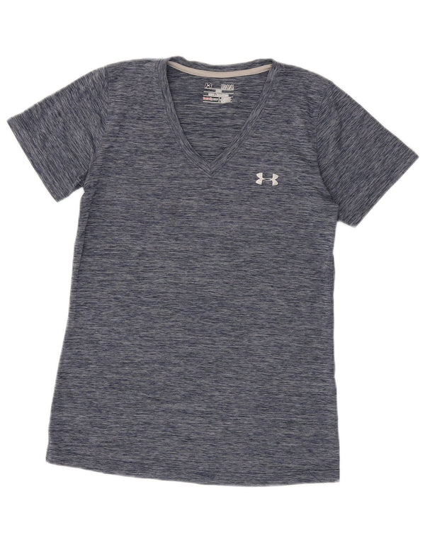 Under Armour Camiseta Heat Gear para mujer Top UK 12 Medium Azul marino moteado