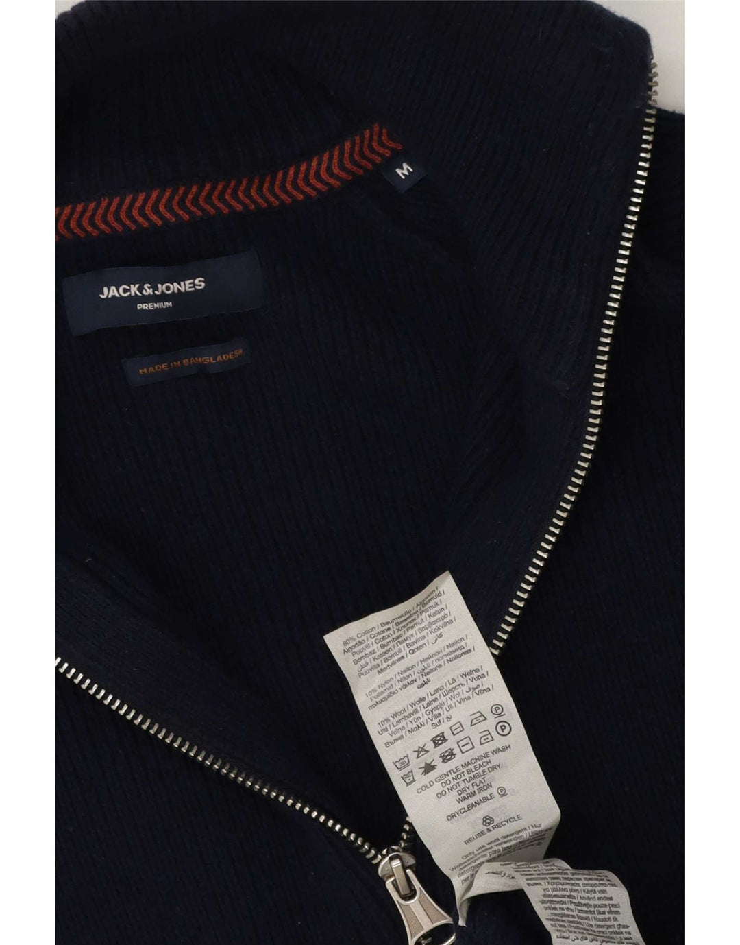 Jack & Jones Hombre Cárdigan Sweater Medium Azul Marino Algodón