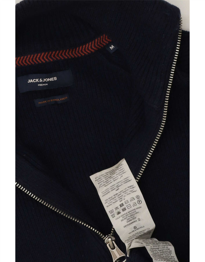 Jack & Jones Hombre Cárdigan Sweater Medium Azul Marino Algodón