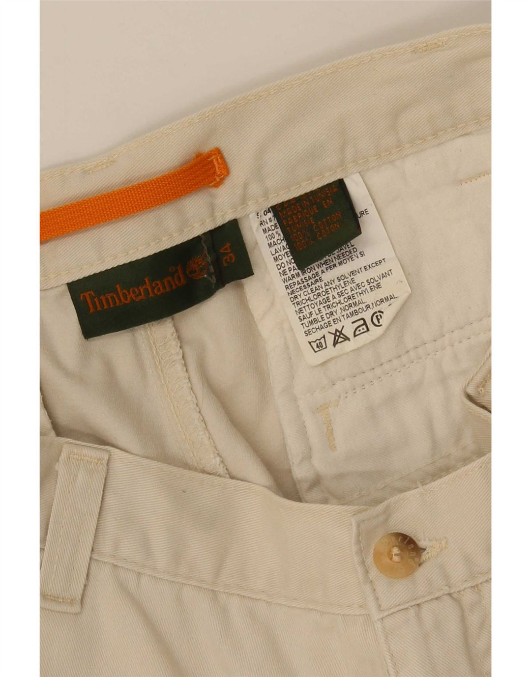 Timberland pantalones cortos cargo para hombre W34 algodón beige grande