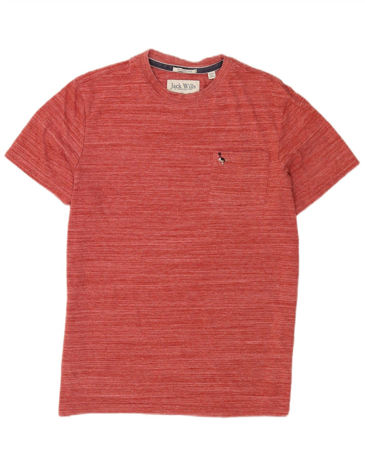 Camiseta Jack Wills Hombre Top Medium Granate Rayas Algodón