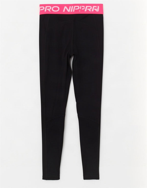 Nike Leggings Dri Fit Graphic para mujer UK 8 Small Negro Colorblock Poliéster