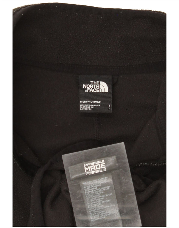 THE NORTH FACE Jersey de forro polar con cuello y cremallera para hombre Pequeño Poliéster negro
