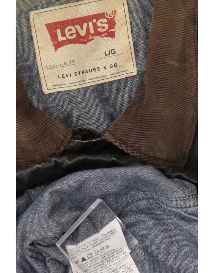 Levi's Chaqueta militar para hombre Reino Unido 40 Grande Algodón negro