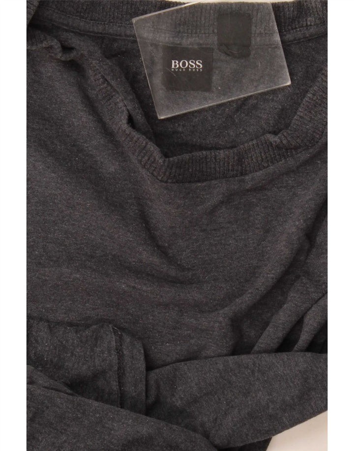 Camiseta Hugo Boss Hombre Manga Larga Gris Medio