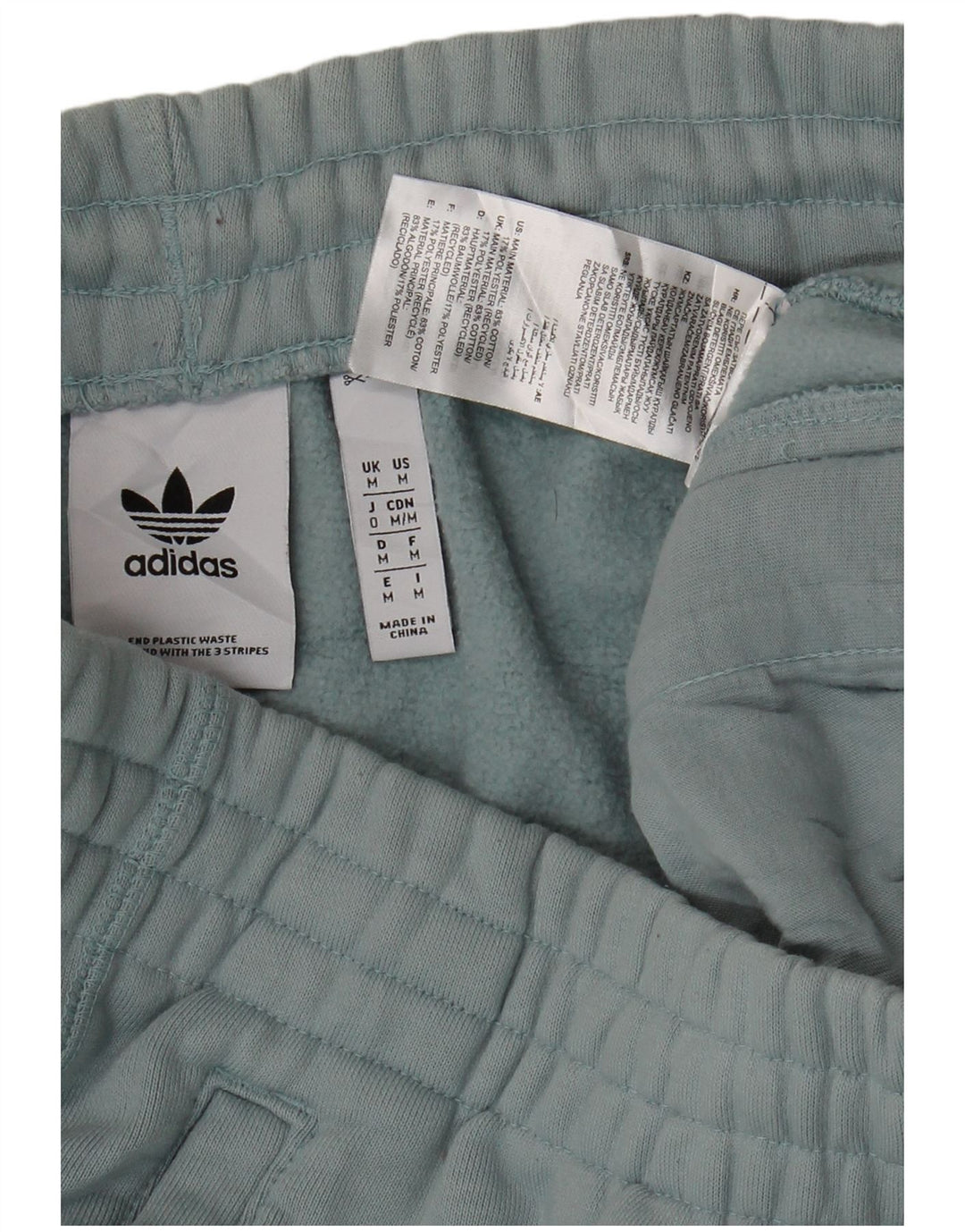 Adidas Hombre Pantalones De Chándal Joggers Azul Medio Algodón