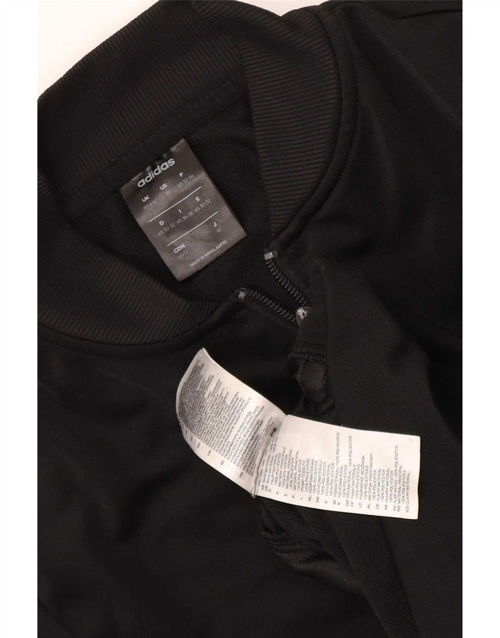 Adidas Mujer Chándal Top Chaqueta UK 4/6 XS Negro Poliéster