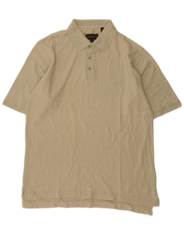 Timberland Polo para hombre de algodón blanco roto mediano