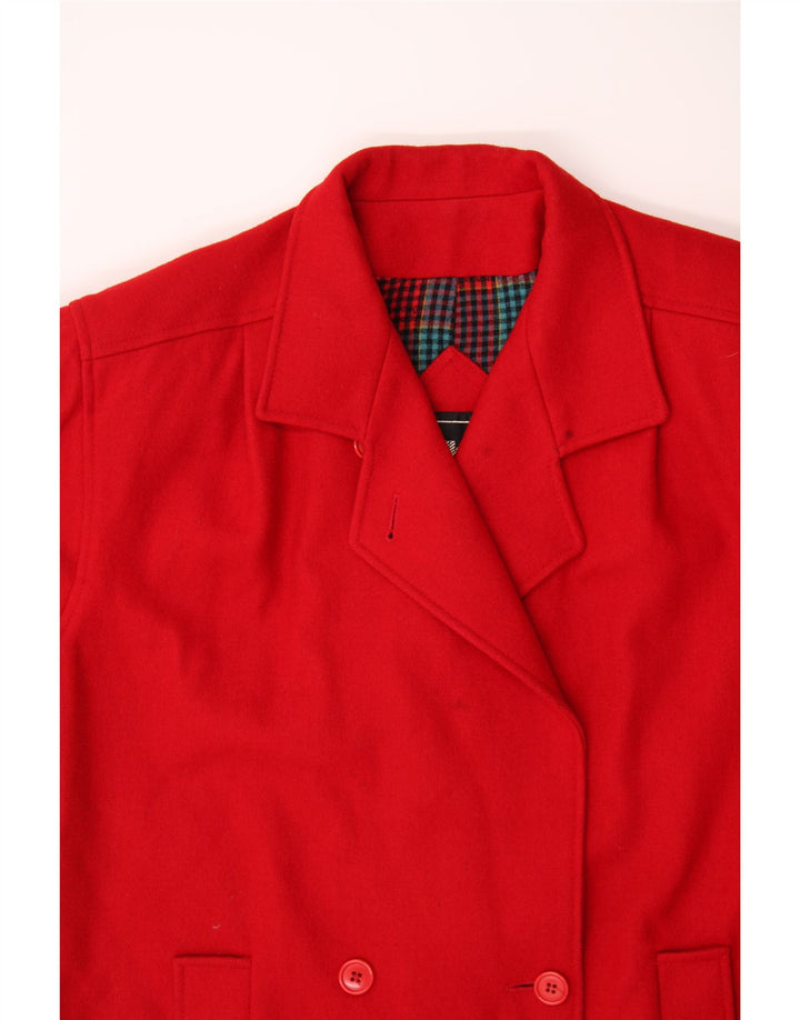 GALLERY Womens Double Breasted Coat US 10 Large Red Wool Vintage Gallery and Second-Hand Gallery from Messina Hembry 