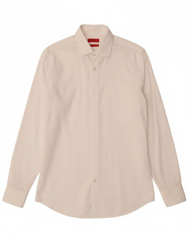 Camisa HUGO BOSS Slim Fit para hombre Talla 38 15 Mediana Blanco