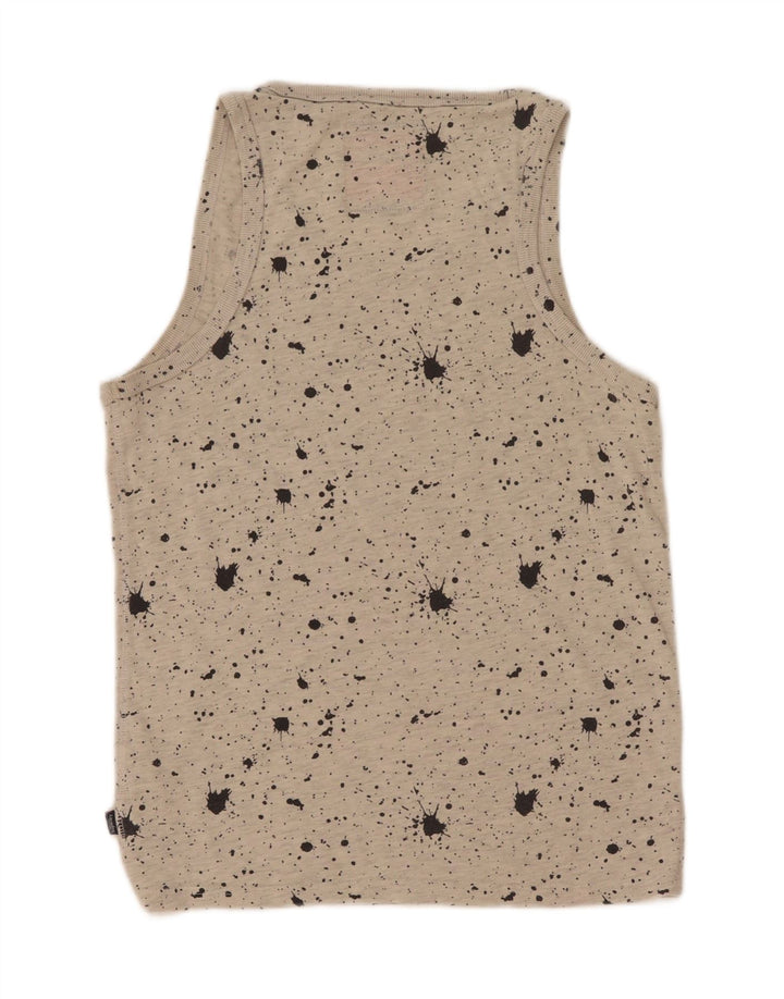 Superdry Hombre Camiseta Sin Mangas Con Gráfico Pequeño De Algodón Con Manchas Grises