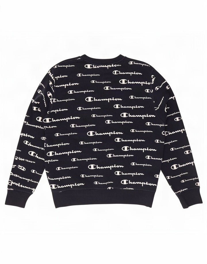 Champion Sudadera Gráfica Para Hombre Jersey Pequeño Poliéster Azul Marino