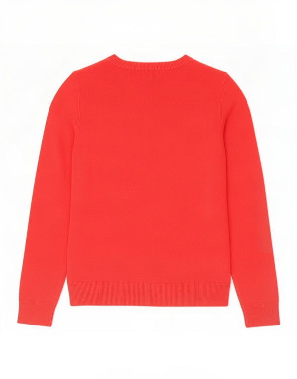Marks & Spencer Jersey con Cuello Barco para Mujer UK 12 Medium Rojo Acrílico