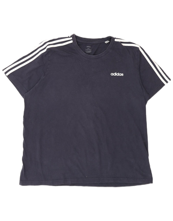 Adidas Hombre 3D Arc Camiseta Top 2XL Azul Marino Algodón Deportes