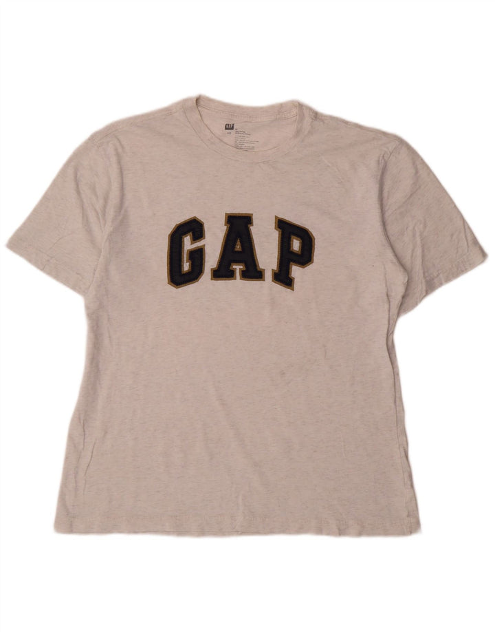 Camiseta gráfica Gap para hombre Top de algodón moteado gris medio