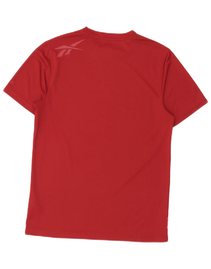 Reebok Camiseta gráfica para hombre Top Small Borgoña Poliéster