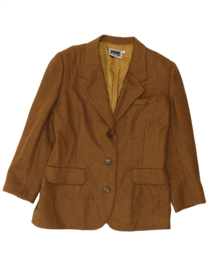 Luisa Spagnoli Chaqueta tipo blazer de 3 botones para mujer IT 46 Lana marrón grande