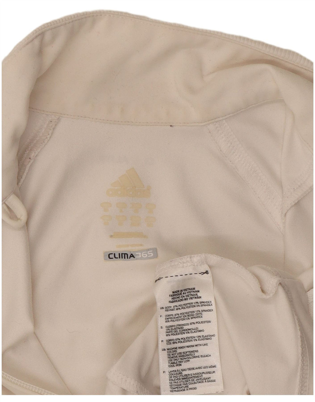 Adidas - Chaqueta de chándal para mujer, talla 40, poliéster blanco grande