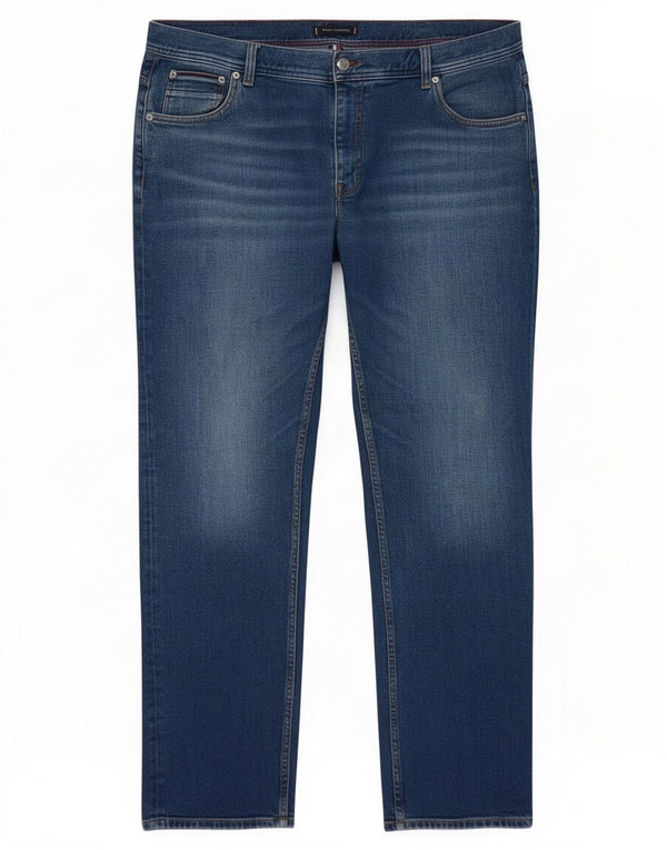 Tommy Hilfiger Vaqueros rectos de corte regular Mercer para hombre W42 L32 Algodón azul