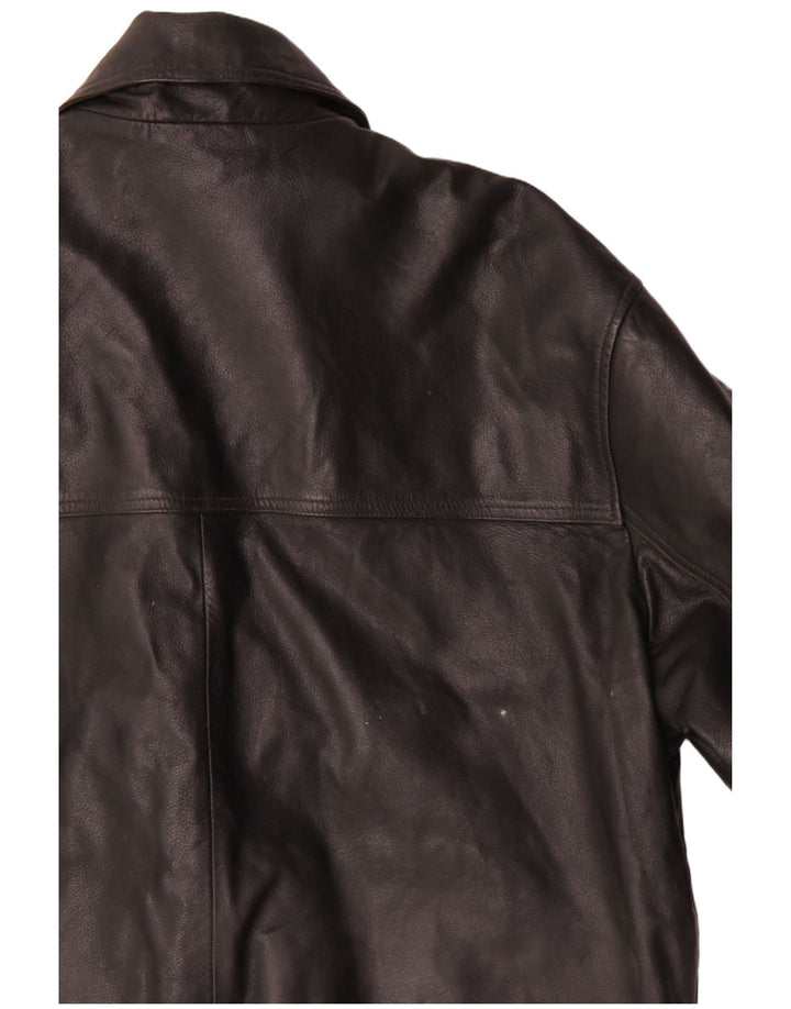 Ironsides Chaqueta de cuero para hombre UK 40 Large Cuero negro